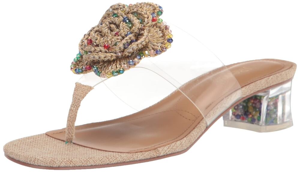 J. RENEE WOMENS ABRIANA CLEAR/NATURAL 7.5 W (C)